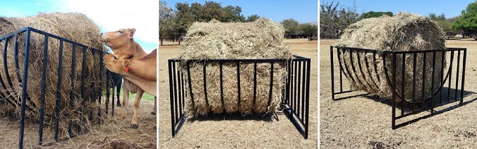 Strong bale basket ring for all sizes round grass bales 