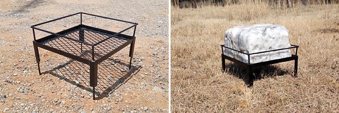 Stands to put salt lick blocks on