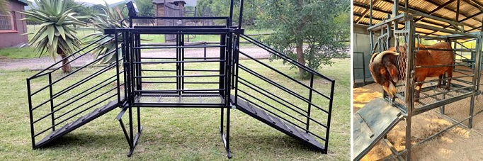 Handling work station with loadcell scale