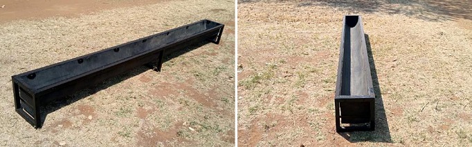 Goat feed troughs 300mm and 500mm wide