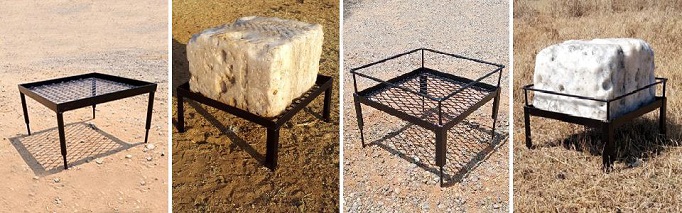 Stands for livestock salt lick blocks