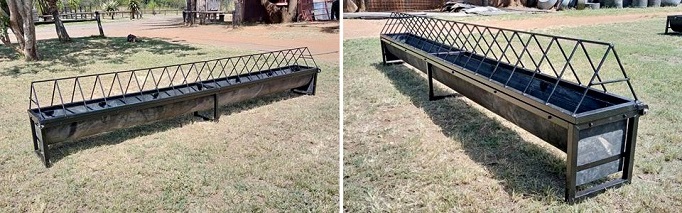 Sheep lambs feed trough with removable frame