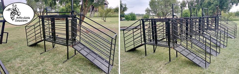 Skaap en boerbok hantering werk stasie met loadcell skaal
