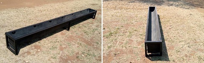 Boerbok voer bakke 300mm en 500mm breed