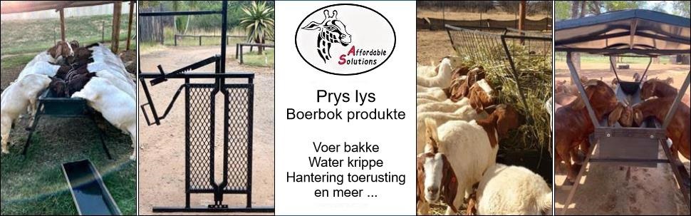Boerbok produkte toerusting, voer bakke, water krippe, nek klampe, werk stasie, voet dip, lam kuip voer hekke kraal, lam hokke