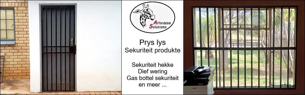 Sekuriteit hekke, kaste, dief wering, gas bottels,